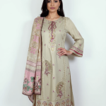 2 PIECES - Embroidered Shirt With Dupatta