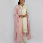 3 PIECES - Hand Embroidered Shirt with Trouser & Dupatta