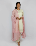 3 PIECES - Hand Embroidered Shirt with Trouser & Dupatta