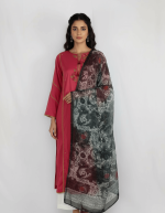 2 PIECES - Hand Embroidered Shirt with Printed Dupatta