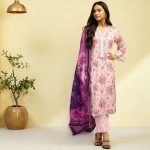3 PIECES - Printed Shirt with Trouser & Printed Dupatta
