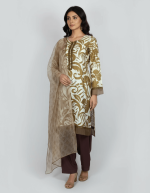 3 PIECES - Printed Shirt with Trouser & Printed Dupatta