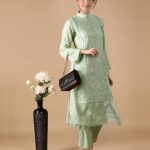 2 PIECES - Embroidered Shirt with Trouser